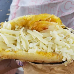 Shrimp arepa