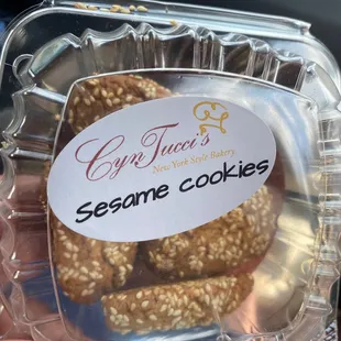 CynTucci&apos;s sesame cookies.