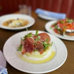 Honeydew melon and jamon serrano