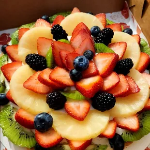10in Fresh Fruit Tart  Cookie Crust with sweet, vanilla creamcheese filling topped with fresh fruit and glaze
