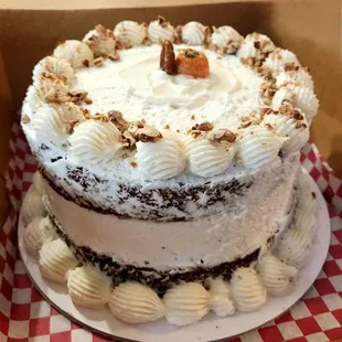 Carrot Cake entirely from scratch with creamcheese buttercream frosting