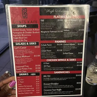 Food menu