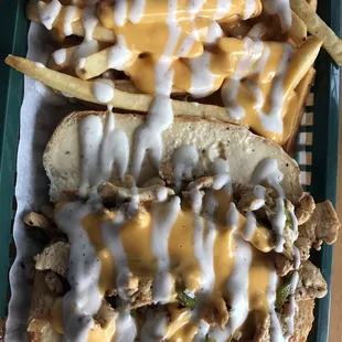 California Chicken sandwich, extra fries