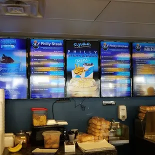 Menu options at CYOC