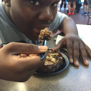 Students like it for the AM cheesecake!