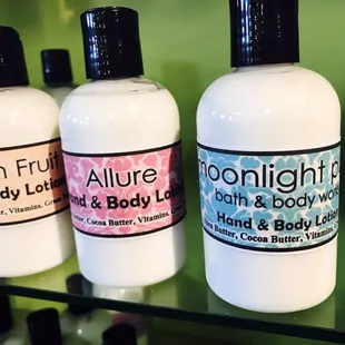 Come by to create your own scented all natural lotion or choose from already blended bath &amp; body on the shelves!!