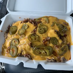 Bar b q nachos