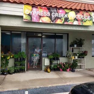 the front of the store