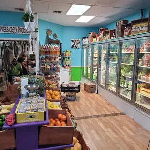 the inside of a grocery store