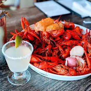 3lbs of crawfish boil and Mexican martini