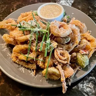 Calamari and Gulf shrimp misto