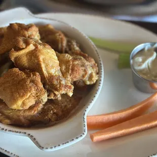 Old Bay Wings (Fried well but flavorless)