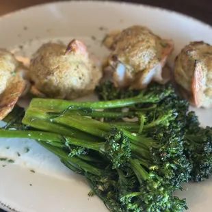 Stuffed Crabs w/ Broccolini (underwhelming)