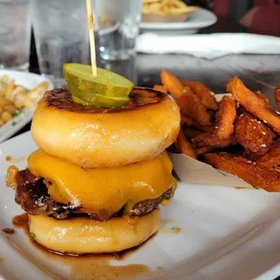 The donut (Krispy Kreme) burger - the perfect sweet &amp; salty combo.