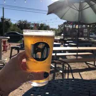 Patio with tasty draft beer!