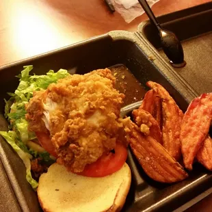a tray of food on a table