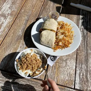 Yogurt Parfait &amp; California Burrito