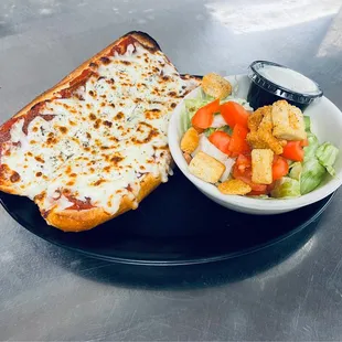 Pizza Hoagie with Side Salad