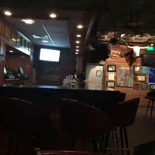 the bar area
