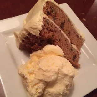 Carrot Cake ala mode. Very good.