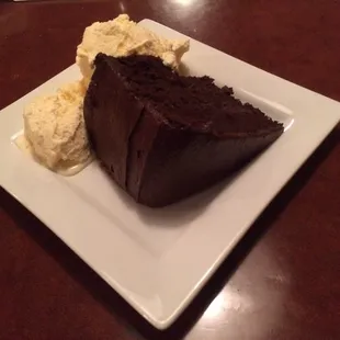 Triple Chocolate Cake and ice cream. Didn&apos;t get to taste much of this! The teen wasn&apos;t in much of a sharing mood.