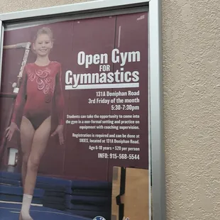 Open gym for Gymnastics