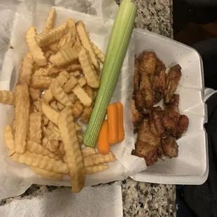 10 pcs Wings Only lemon pepper with fries