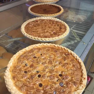 pies on display