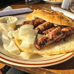 CHEVAPCHICI Beef Sausage - Bosnian Pita Bread - European Cream Cheese