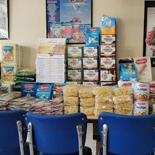 Part of the grocery area