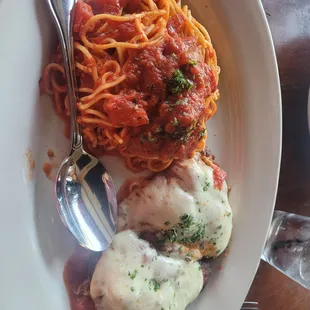 Huge chicken parmesan!