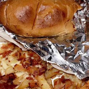 chicken parm sub , cheese fries