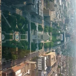 You won't have to tilt your head to get the straight up most amazing view in town...