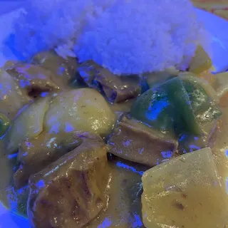 Curry Beef Stew Over Rice