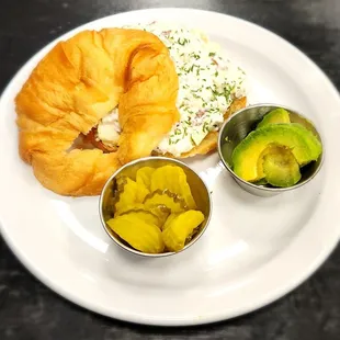 Hawaiian Chicken Salad- Chicken, Apples, Pecans, Pineapple, Served with/Croissant