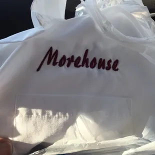 My sons college button down