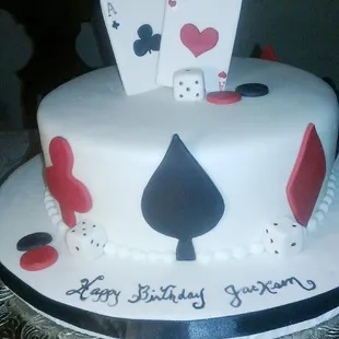 Marshmallow Fondant Casino Theme.