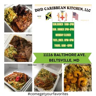 a variety of dishes