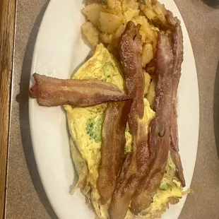 Omelette Home Fries bacon