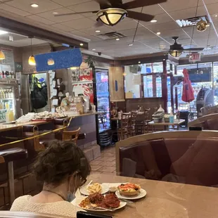 View of the comfy booths