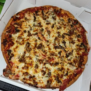 Medium Pizza, Mushroom, Double Cheese .  $17.95.