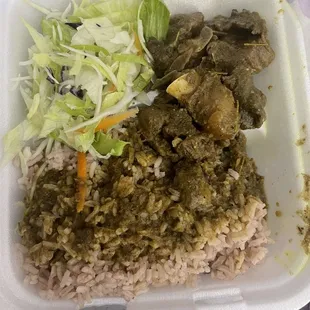 Lunch curry goat. Filled with bone and fat second time in 3 days it was like this.