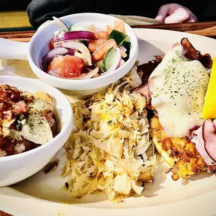Neal Peart Cordon Bleu Schnitzel with warm German-style Potato Salad and Cucumber Medley