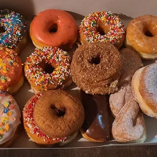 a variety of donuts