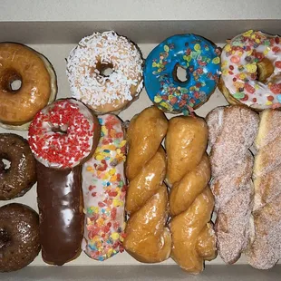Variety of donuts