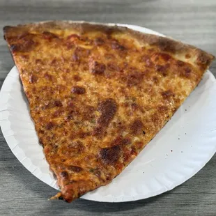 Big slice of cheese pizza