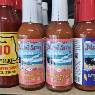I was standing this close to the rack of pepper sauces while waiting for my food, lol!
