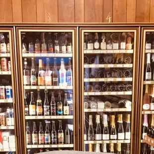 a display of bottles of wine