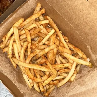 Spicy fries stale and cold.