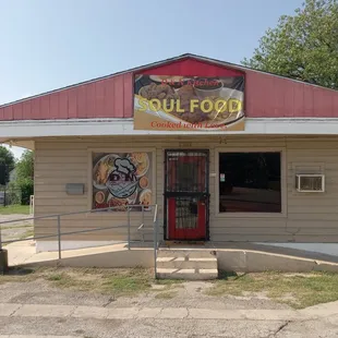 the front of the restaurant